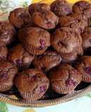 Kakaós-meggyes muffin glutén- és tejmentes