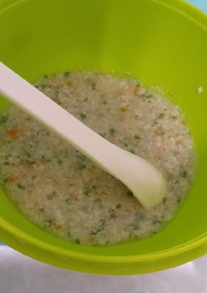 Foto resep Bubur Tim Bayam, Tahu, & Telur Puyuh (MPASI 9M)