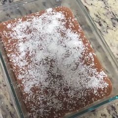 A picture of Cohocolate coconut cream desert.