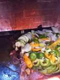 Costeletas a la plancheta con verduras