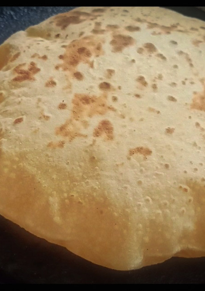 A picture of Soft Chapati with new method.