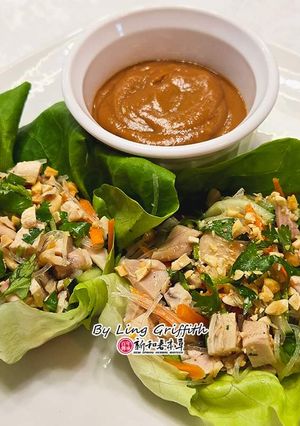 萊姆蜂蜜雞肉生菜包 的食譜成品照片