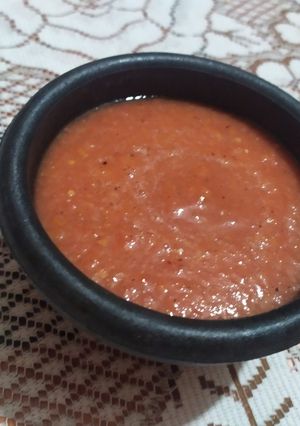 Una foto de Salsa roja