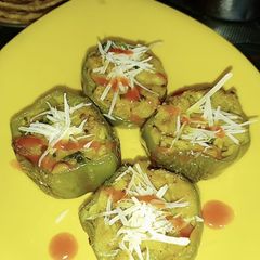 A picture of Stuffed capsicum.