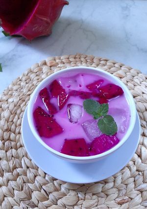 Foto resep ES Buah Naga Susu