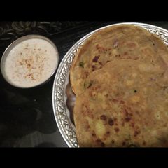 A picture of Aloo Khasta paratha.