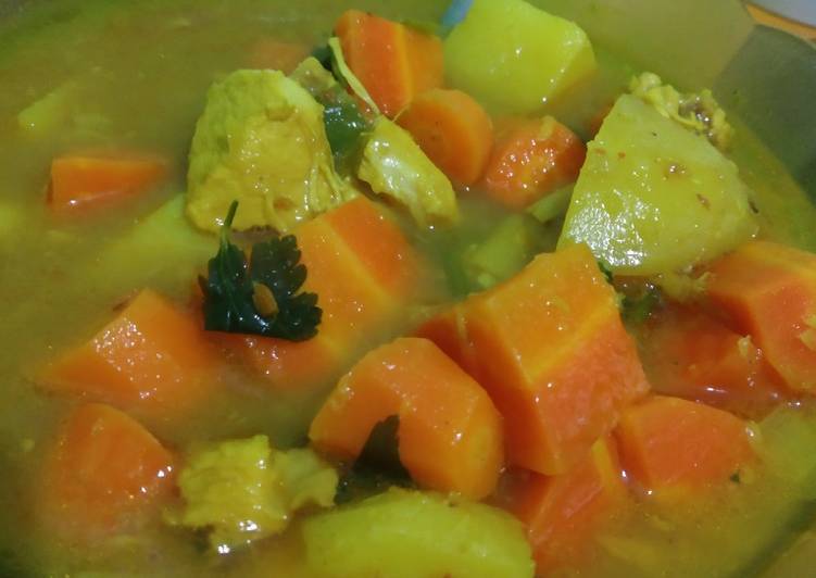 Resep Sup Ayam bumbu kuning yang Sempurna