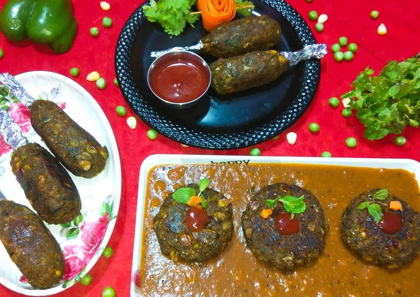 Green peas lollipops