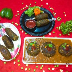 A picture of Green peas lollipops.