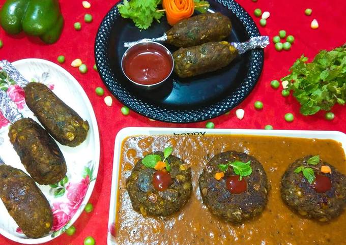 Green peas lollipops