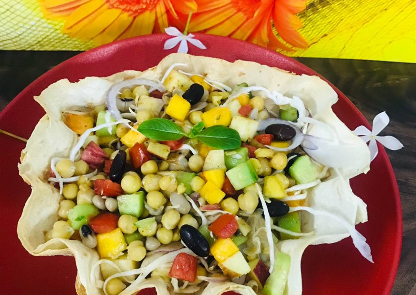Leftovers diet beans salad in tacos 🌮