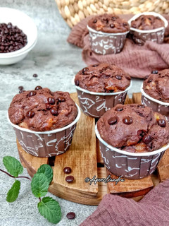 Foto resep Muffin coklat pisang (chocolate banana muffin)