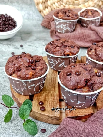 Cara Gampang Menyiapkan Resep  Muffin coklat pisang (chocolate banana muffin) yang Enak, Menggugah Selera