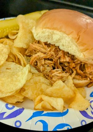 A picture of Southern Pulled Chicken (Slow Cooker).