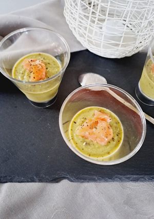 Une photo de Velouté de petits pois / courgettes