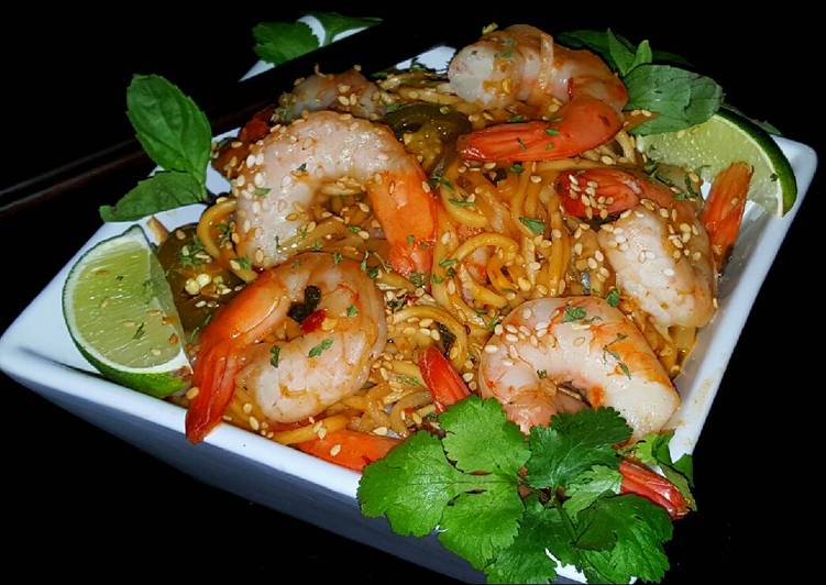 Mike's Spicy Thai Sobe Shrimp Noodles Mike's Spicy Thai Sobe Shrimp Noodles