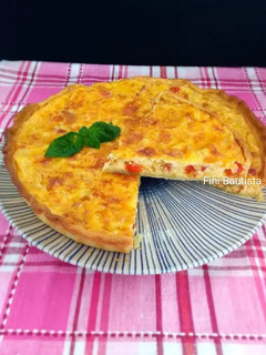 Una foto de Quiche de aprovechamiento de pollo asado