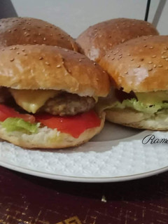 صورة لوصفة همبرغر صنع منزلي 😍😍