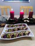 Wraps mit Rotkohl- Dattel Frischkäsefüllung