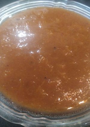 A picture of Imlee aloo bukhara chutney.