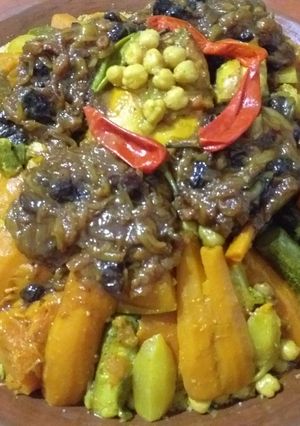 صورة لوصفة كسكس التفاية بالدجاج