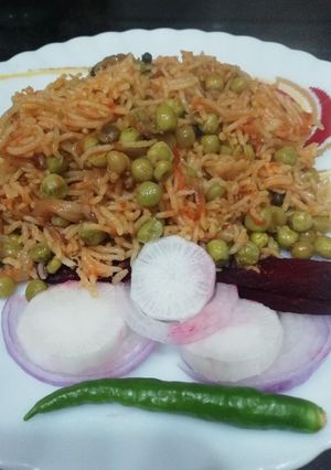 A picture of Peas Pulav.