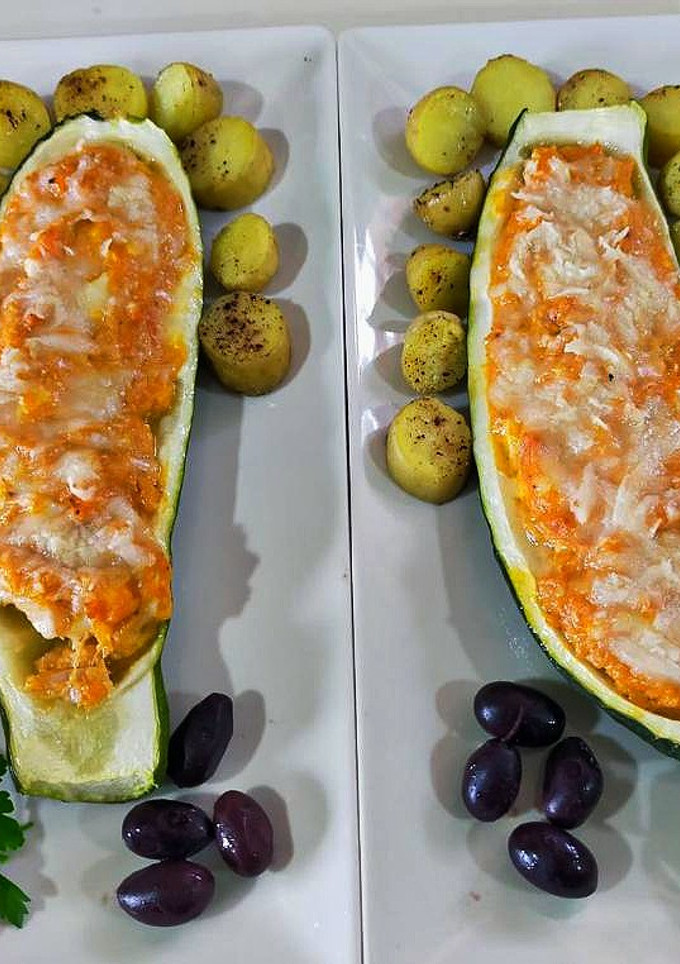Una foto de Calabacín relleno