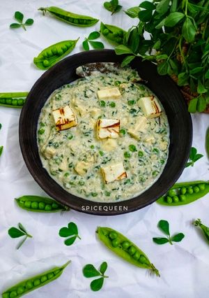 A picture of Methi Matar Paneer.