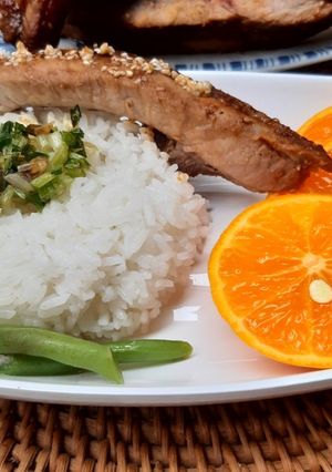 Hình của món Sườn cây nướng cam.