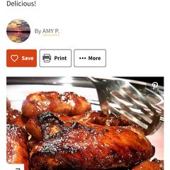 A picture of Terriyaki chicken wings.