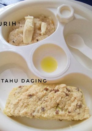 Foto resep Mpasi 8+ Nasi Gurih Pepes Tahu Daging Sapi