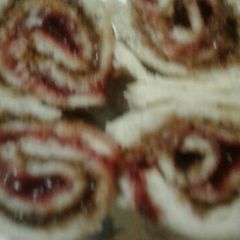 A picture of Home made swiss rolls.