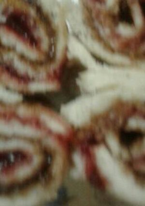 A picture of Home made swiss rolls.