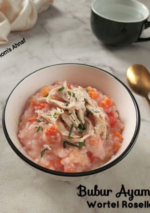 Foto resep Bubur ayam wortel rosella