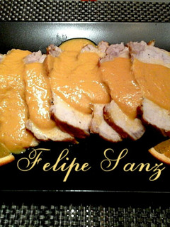 Una foto de Lomo de cerdo en salsa de naranja