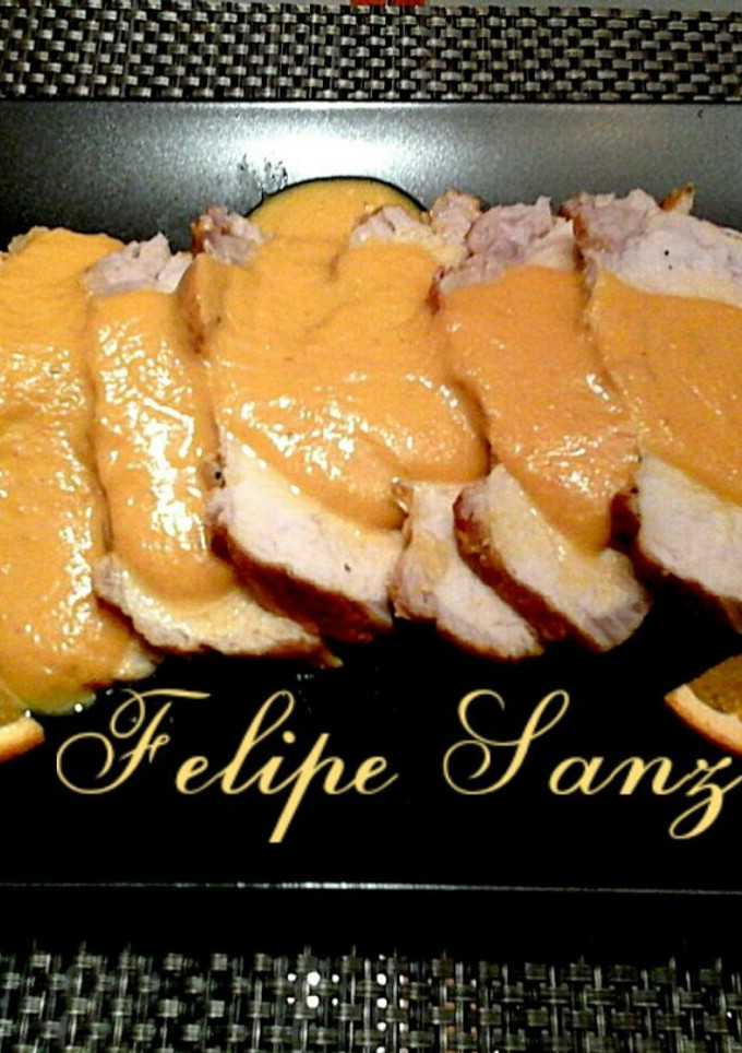 Una foto de Lomo de cerdo en salsa de naranja