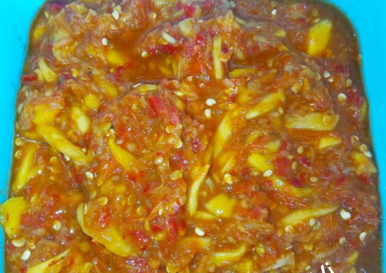 Resep Sambal mangga puedess Anti Gagal