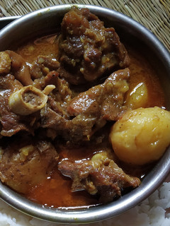 A picture of Odia style Mutton curry.