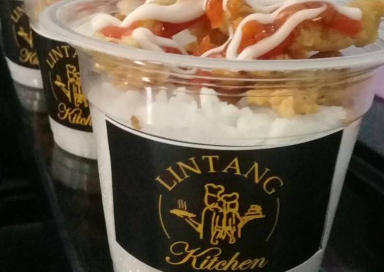 makanan RiceBowl Jamur Crispy saus mayo ala Bintang..🍒 Anti Gagal