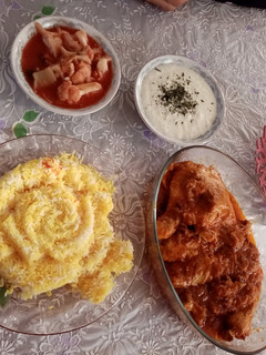 عکسی از دستور خورشت به آلو با مرغ