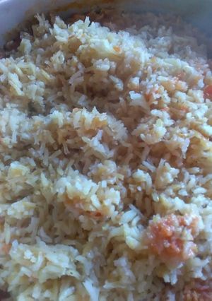 Una foto de Sopa de arroz fácil