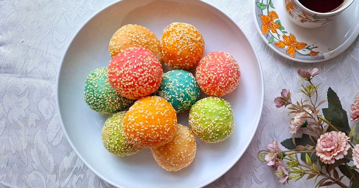 Onde-Onde Warna Warni (kopong, kokoh, dan legit)