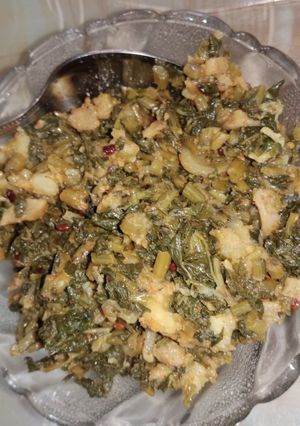 A picture of Radish bhuji.