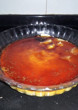 Una foto de Crema de leche en polvo con caramelo