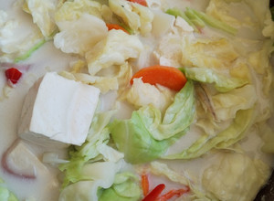 Gambar Sayur kobis masak lemak dan tahu