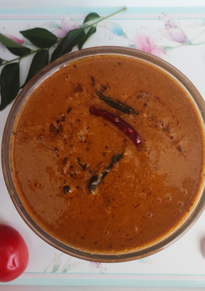 டூ இன் ஒன் தக்காளி மசாலா குழம்பு (Tomato gravy)🍅 செய்முறை முக்கிய புகைப்படம்