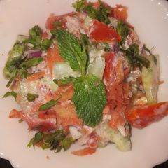 Curd veggies salad A picture of Curd veggies salad.