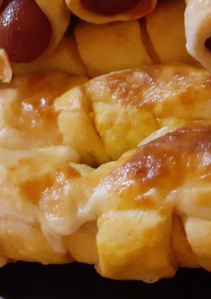 Virsli tésztában recept fotója