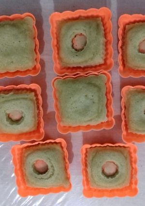 Foto resep Bolu Kukus No Mixer No Soda (rasa green tea)
