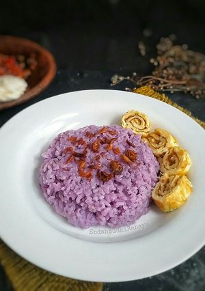 Foto resep Nasi Uduk Ubi Ungu #PR_BukanNasiBiasa